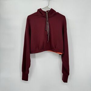 Mizuno  Performance Women's Cropped‎ Hoodie  Ronda  Rousey Burgundy Size M